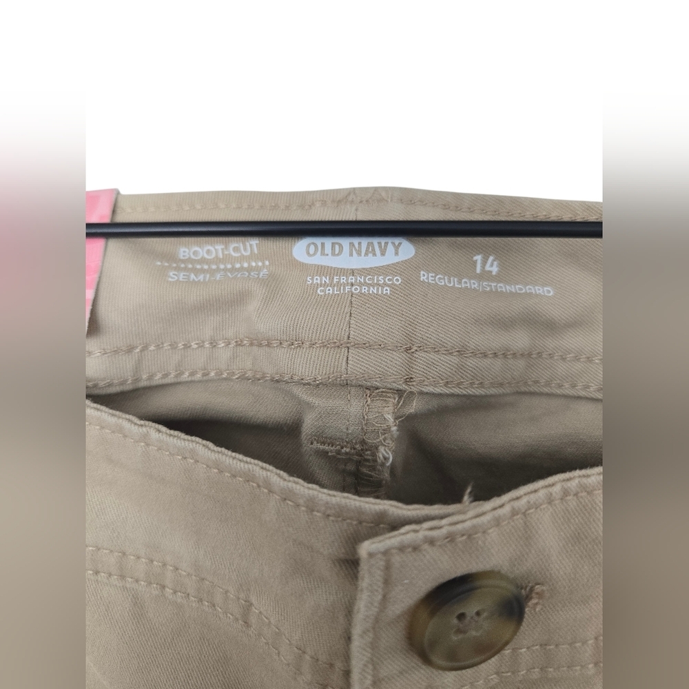 NWT Old Navy Tan Straight-Leg Pants Size 14 - Picture 4 of 6